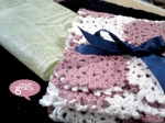flower scarf pink white